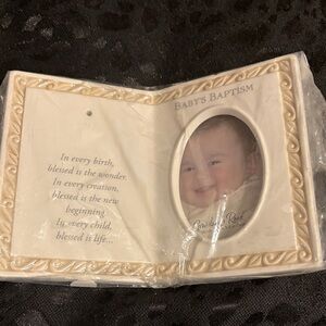 Grasslands Road Cream Baptism Frame